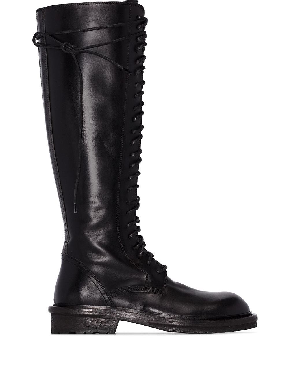 Ann Demeulemeester lace-up knee-high boots - Black von Ann Demeulemeester