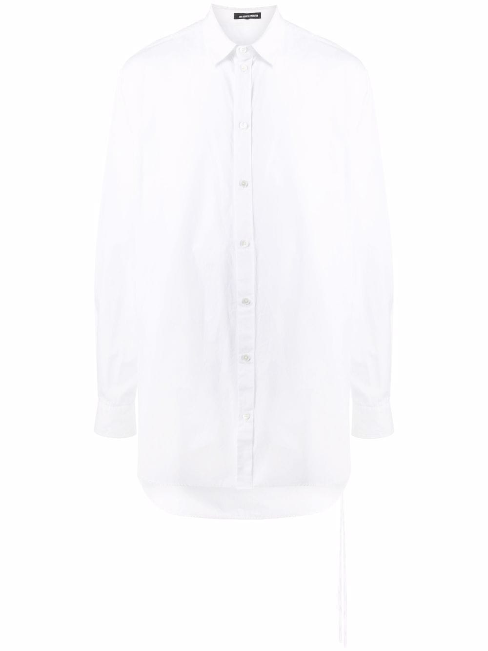 Ann Demeulemeester long-line button-up shirt - White von Ann Demeulemeester