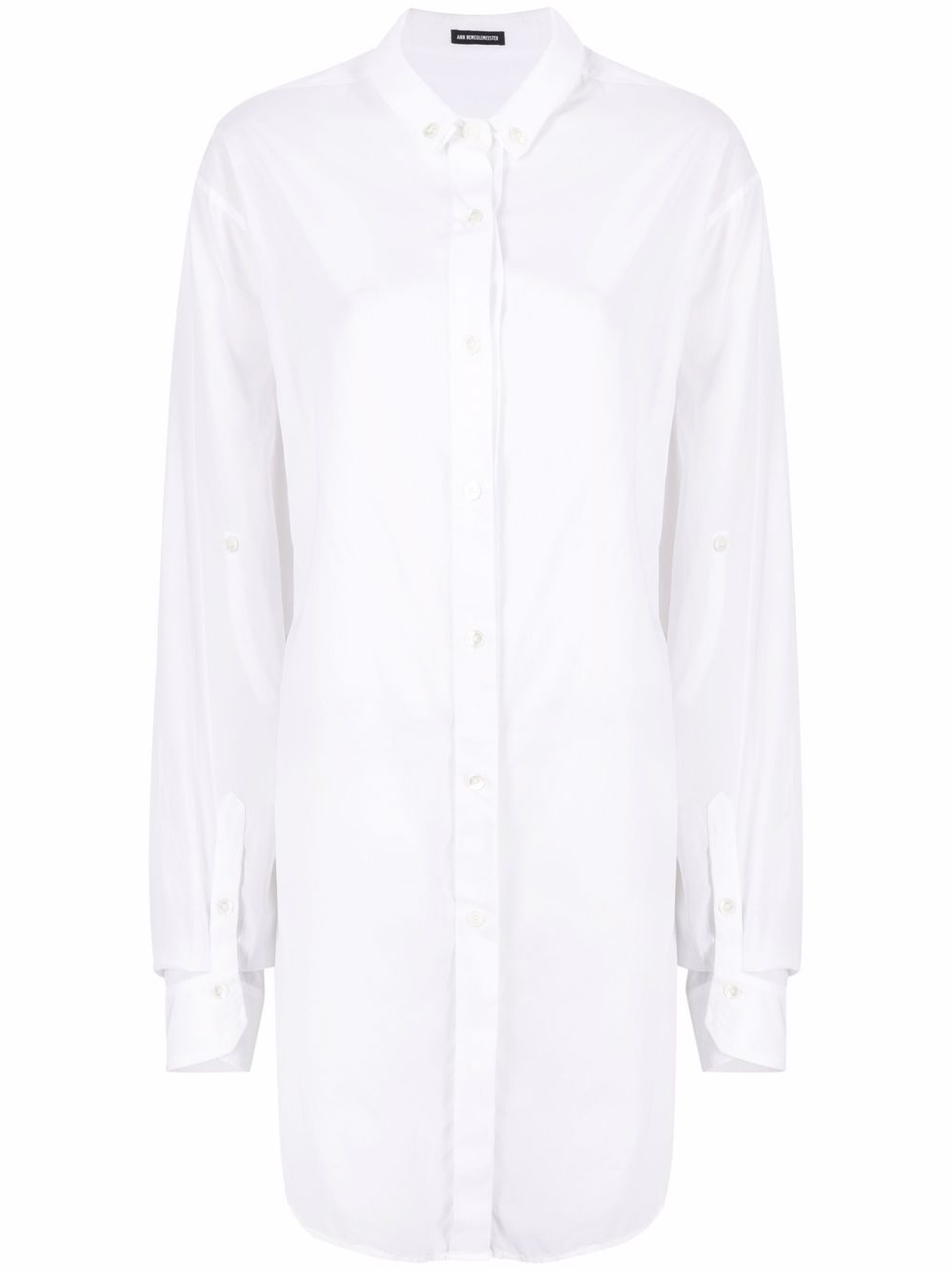 Ann Demeulemeester longline cotton shirt - White von Ann Demeulemeester