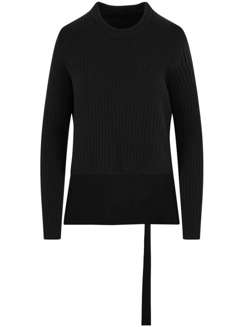 Ann Demeulemeester ribbed-knit jumper - Black von Ann Demeulemeester