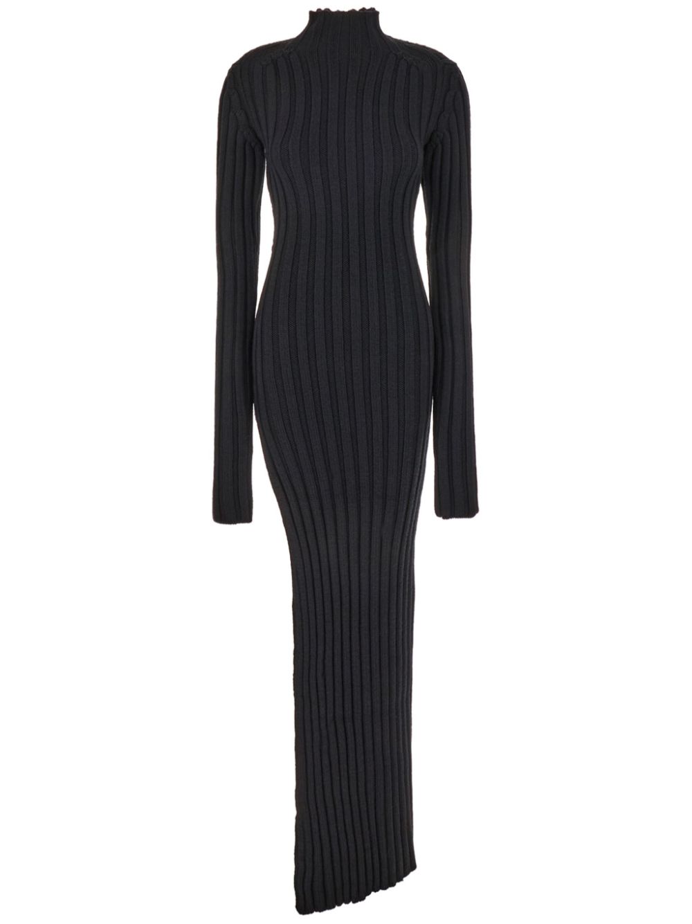 Ann Demeulemeester ribbed wool dress - Black von Ann Demeulemeester