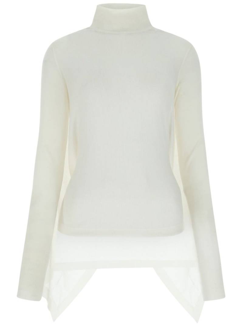 Ann Demeulemeester roll-neck top - White von Ann Demeulemeester