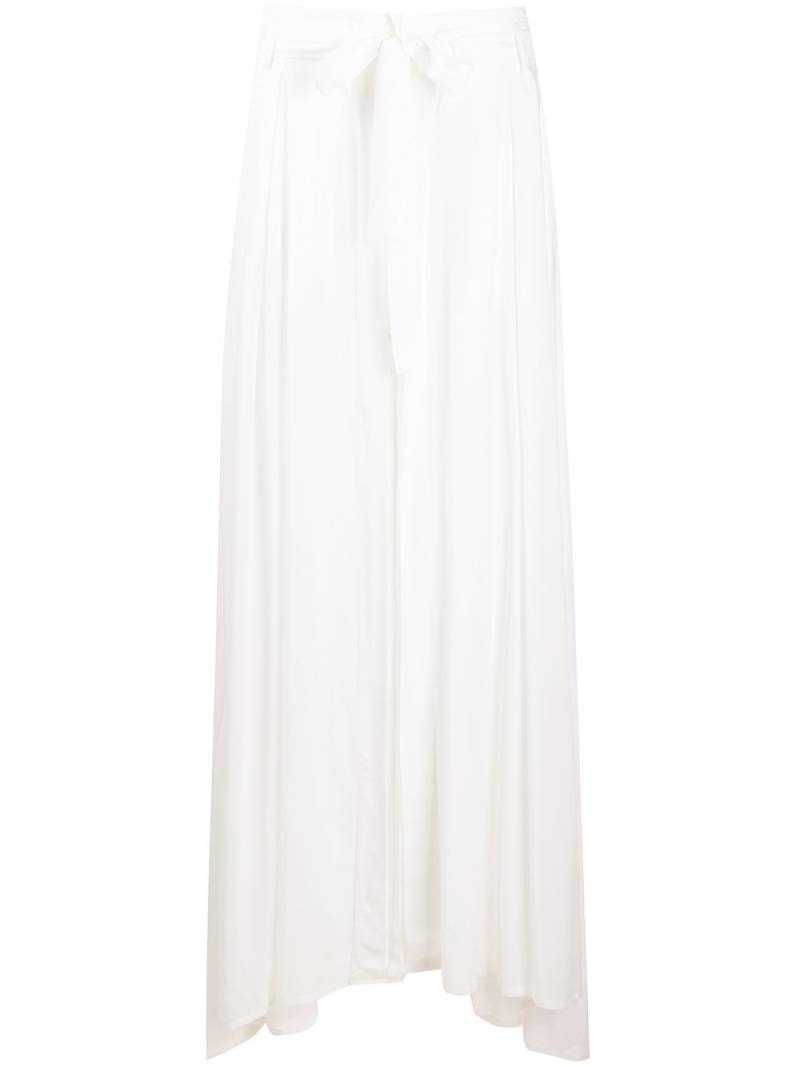 Ann Demeulemeester tie-waist pleated skirt - White von Ann Demeulemeester