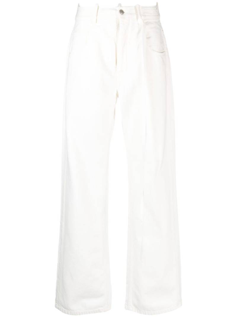 Ann Demeulemeester wide-leg cotton trousers - White von Ann Demeulemeester