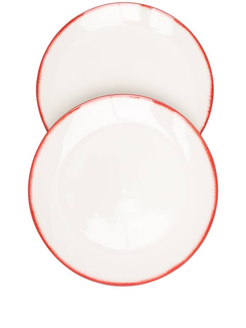 Ann Demeulemeester X Serax set of two porcelain plates - White von Ann Demeulemeester X Serax