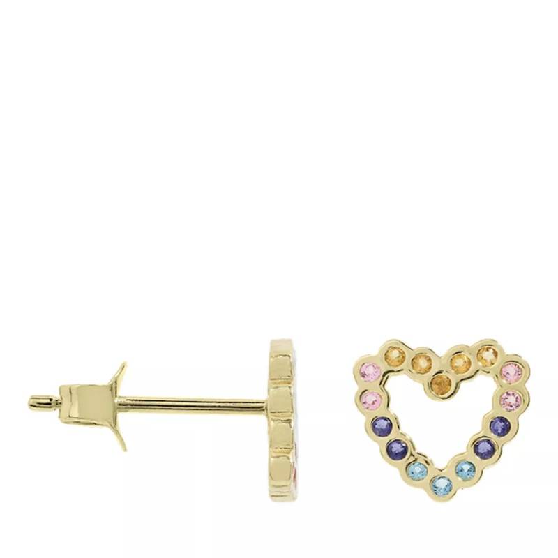 Anna+Nina Armbanduhr - Single Eclectic Heart Stud Earring - Gr. unisize - in Mehrfarbig - für Damen von Anna+Nina