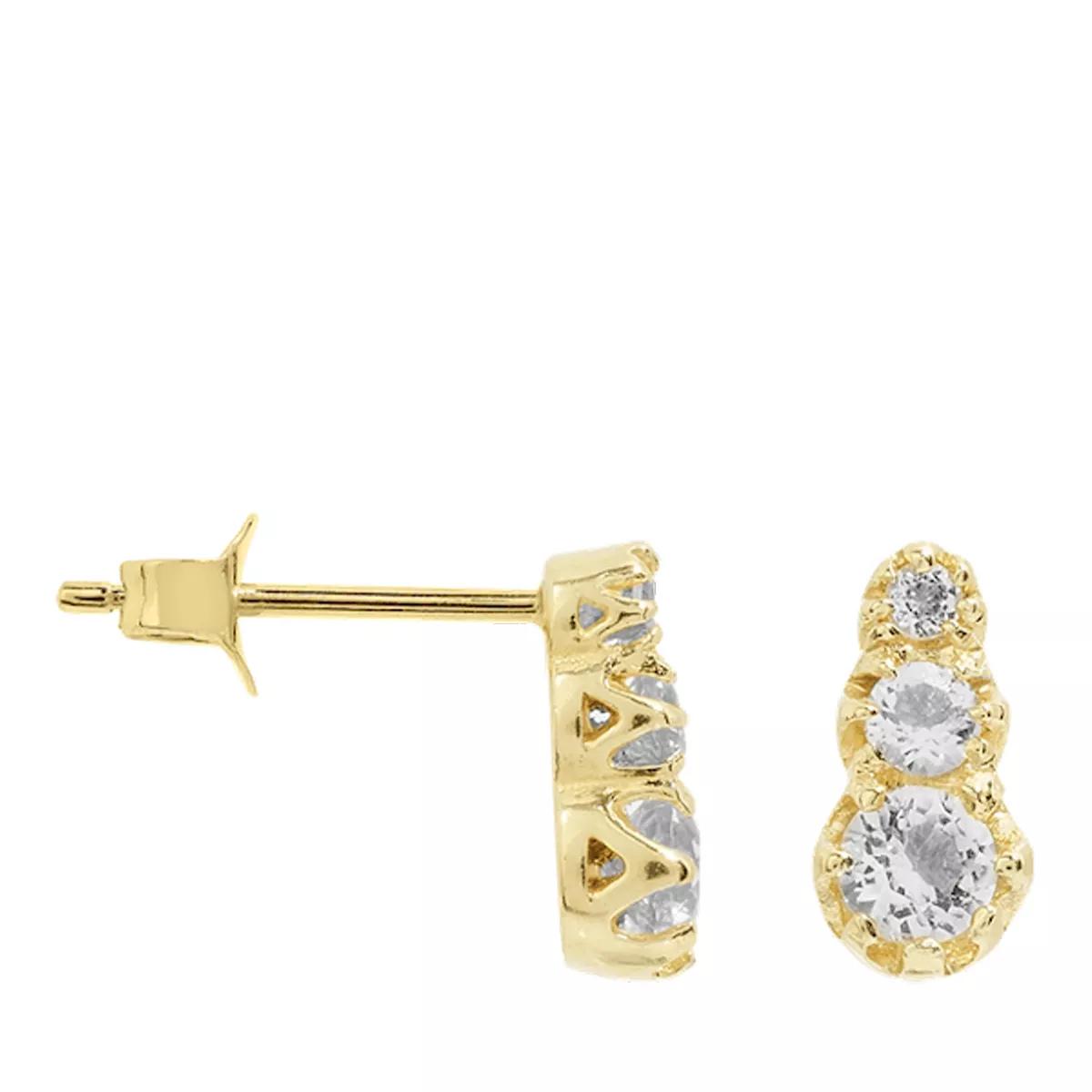 Anna+Nina Armbanduhr - Single Glowing Anna Stud Earring - Gr. unisize - in Weiß - für Damen von Anna+Nina