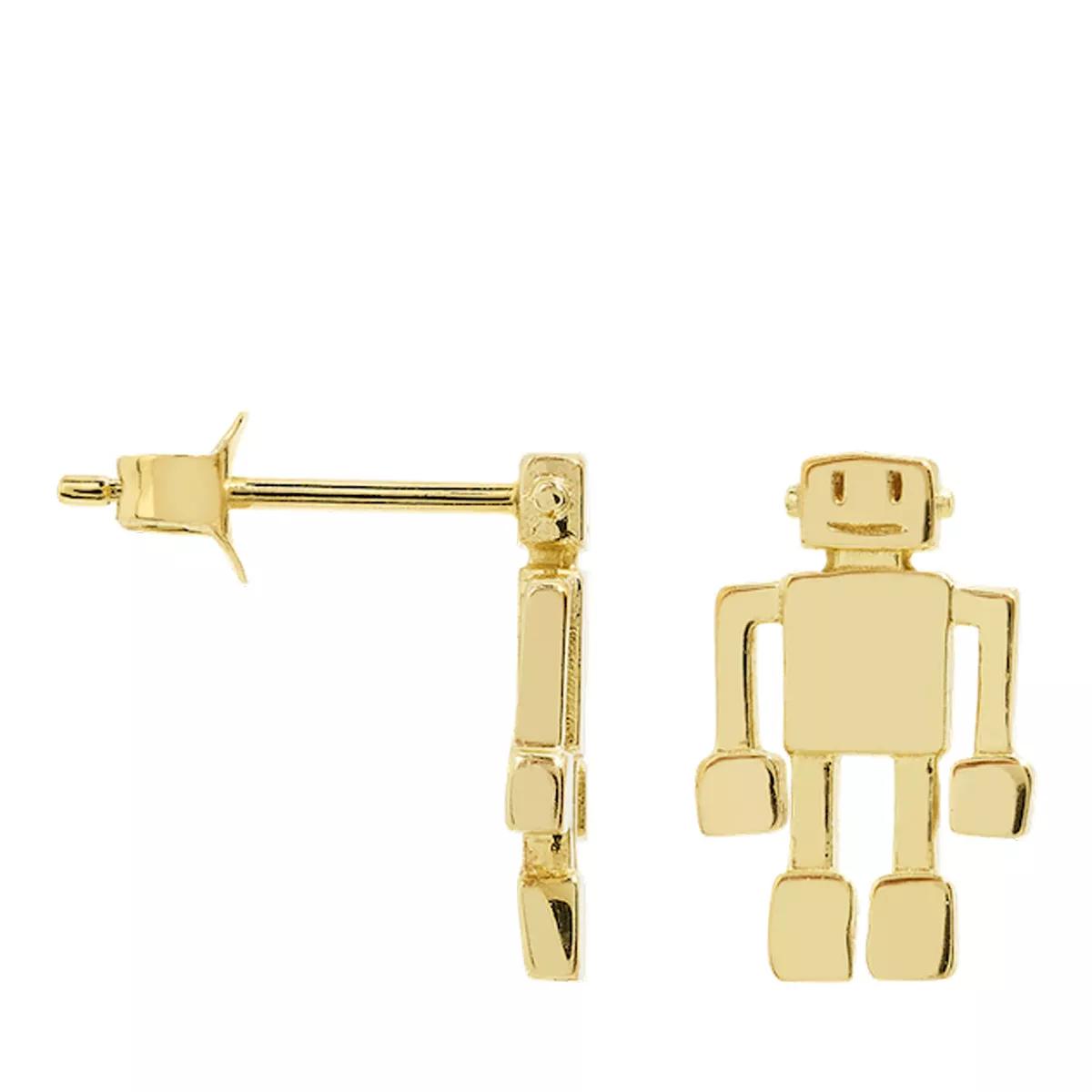 Anna+Nina Armbanduhr - Single Robot Stud Earring - Gr. unisize - in Gold - für Damen von Anna+Nina