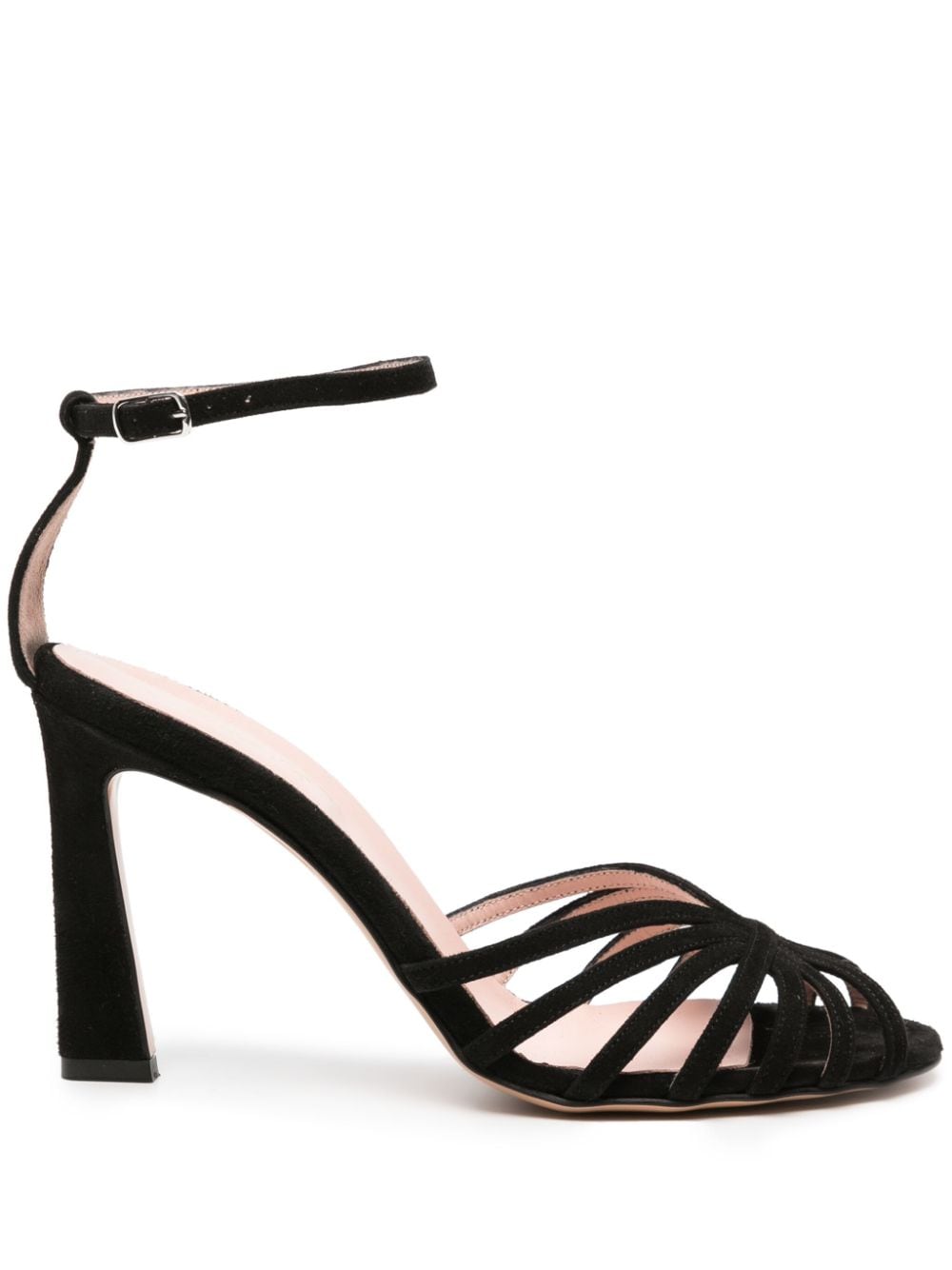 Anna F. 3386 100mm suede sandals - Black von Anna F.