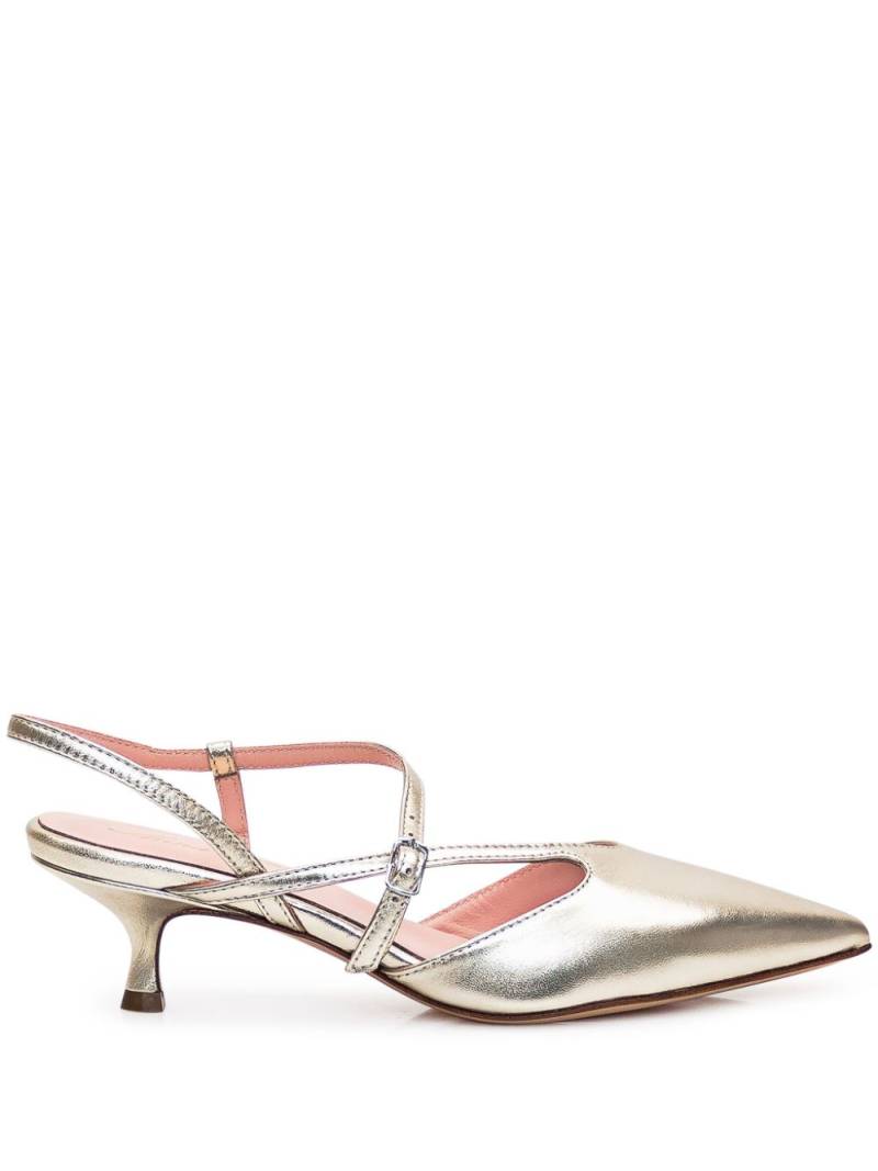 Anna F. 40mm metallic-effect pumps - Gold von Anna F.