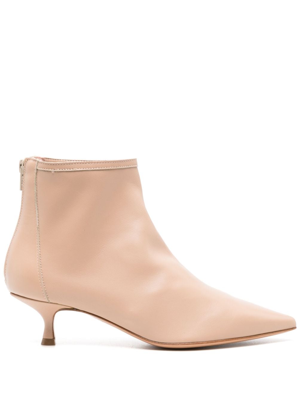 Anna F. 45mm leather ankle boots - Neutrals von Anna F.