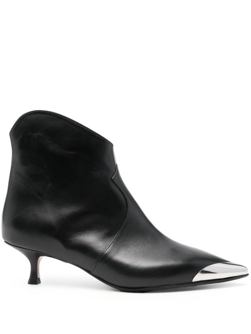 Anna F. 50mm leather ankle boots - Black von Anna F.