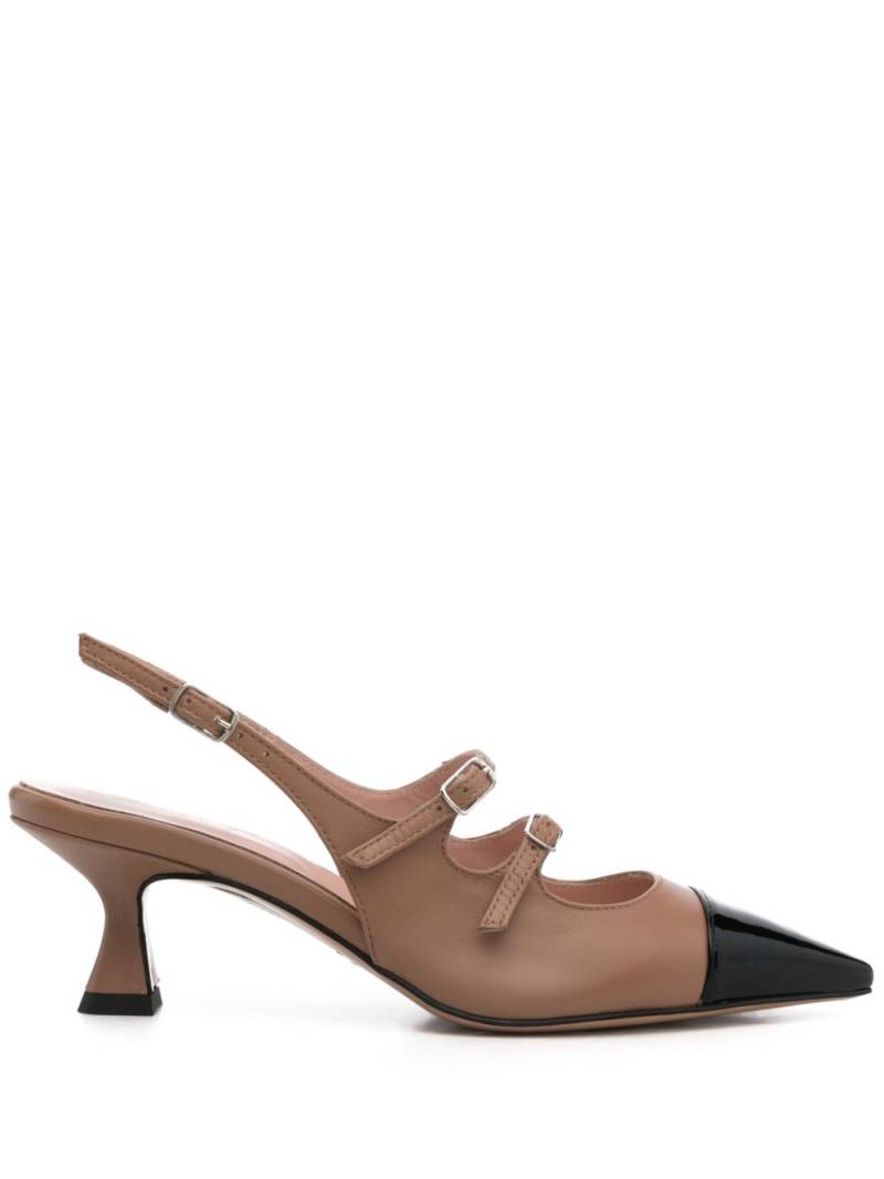 Anna F. 50mm two-tone pumps - Brown von Anna F.