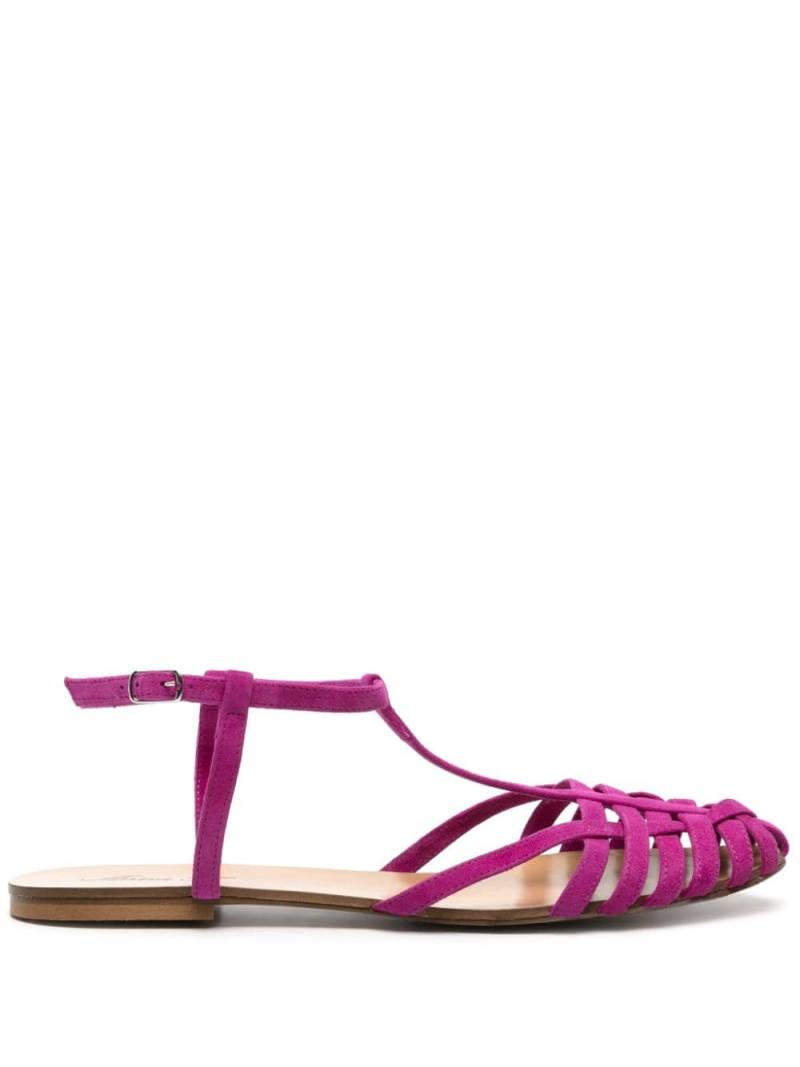 Anna F. 512 caged suede sandals - Purple von Anna F.