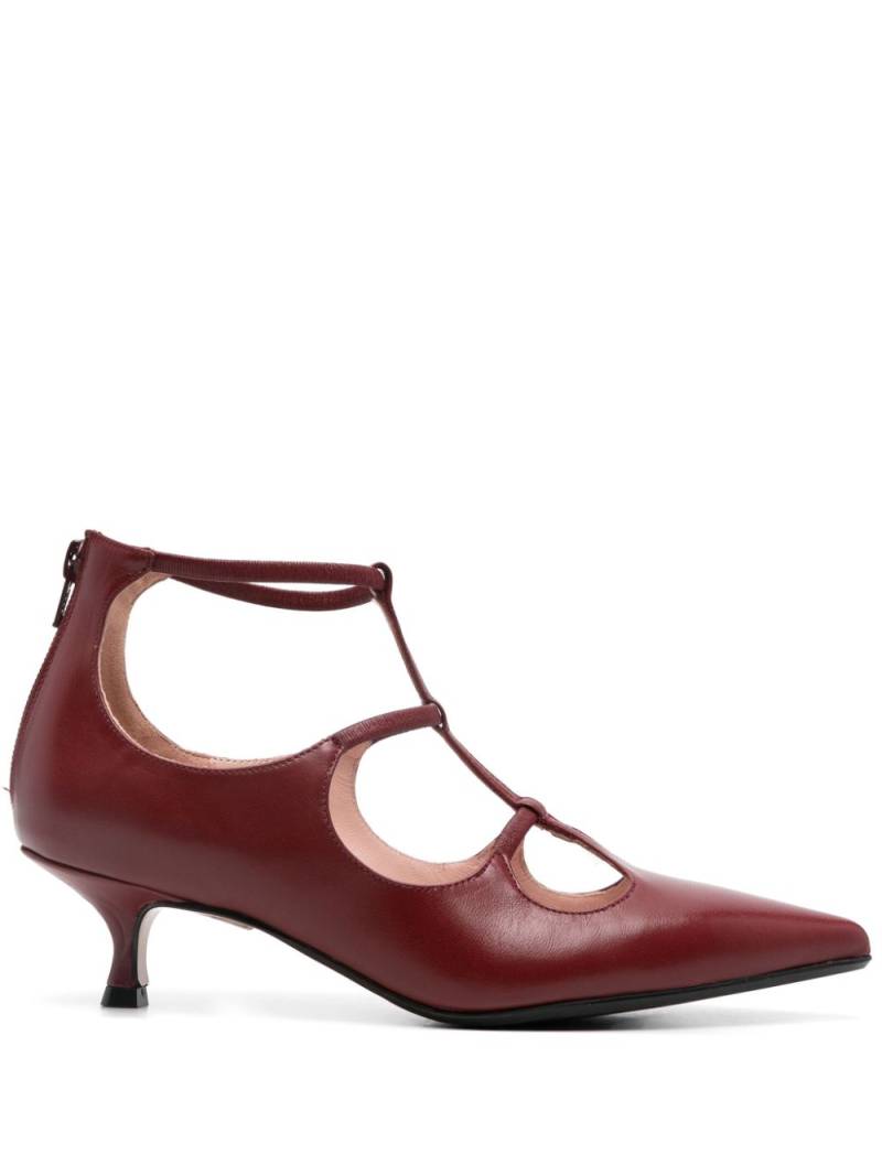 Anna F. 55mm leather pumps - Red von Anna F.