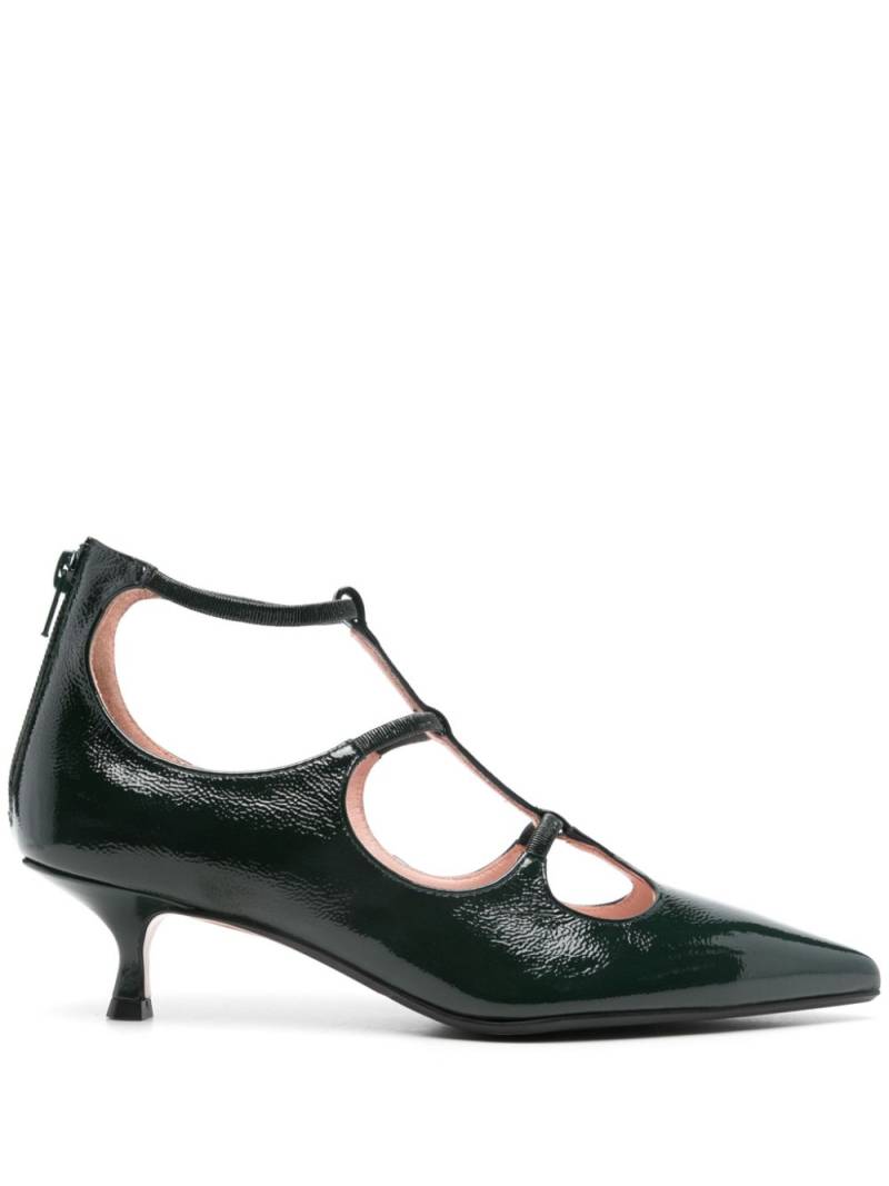 Anna F. 55mm patent-leather pumps - Green von Anna F.