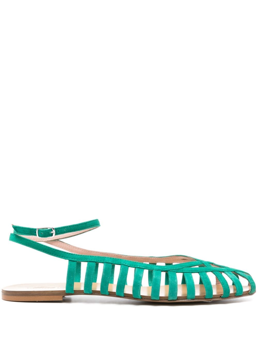 Anna F. caged suede sandals - Green von Anna F.