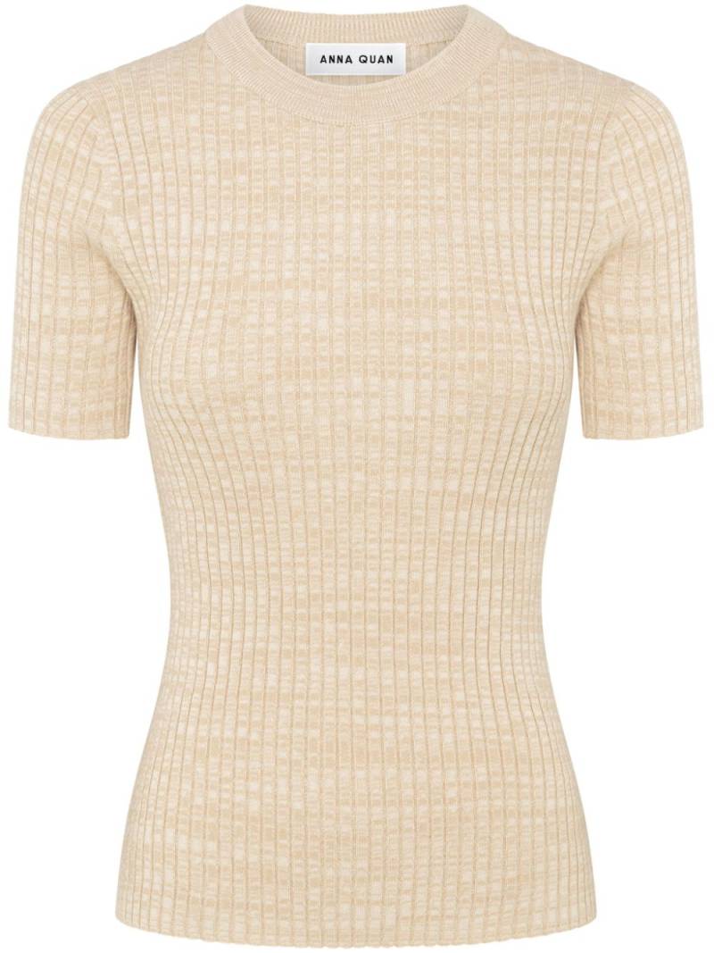 Anna Quan Bebe ribbed-knit cotton top - Neutrals von Anna Quan