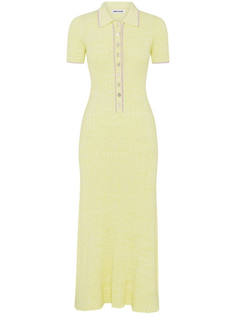 Anna Quan Penelope contrasting-trim polo dress - Yellow von Anna Quan