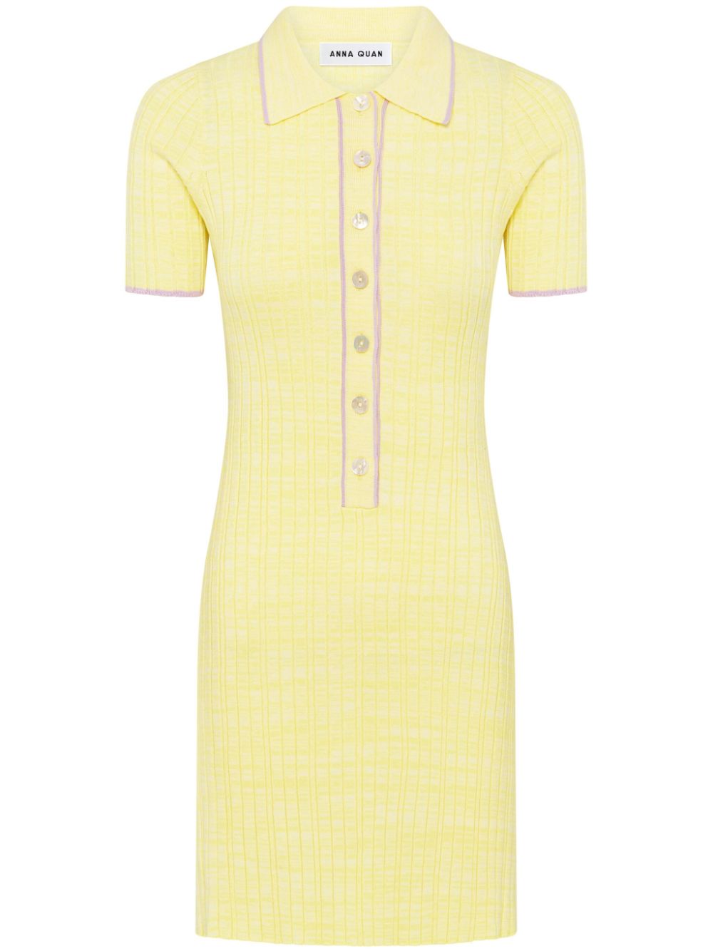 Anna Quan Penny A-line cotton polo dress - Yellow von Anna Quan