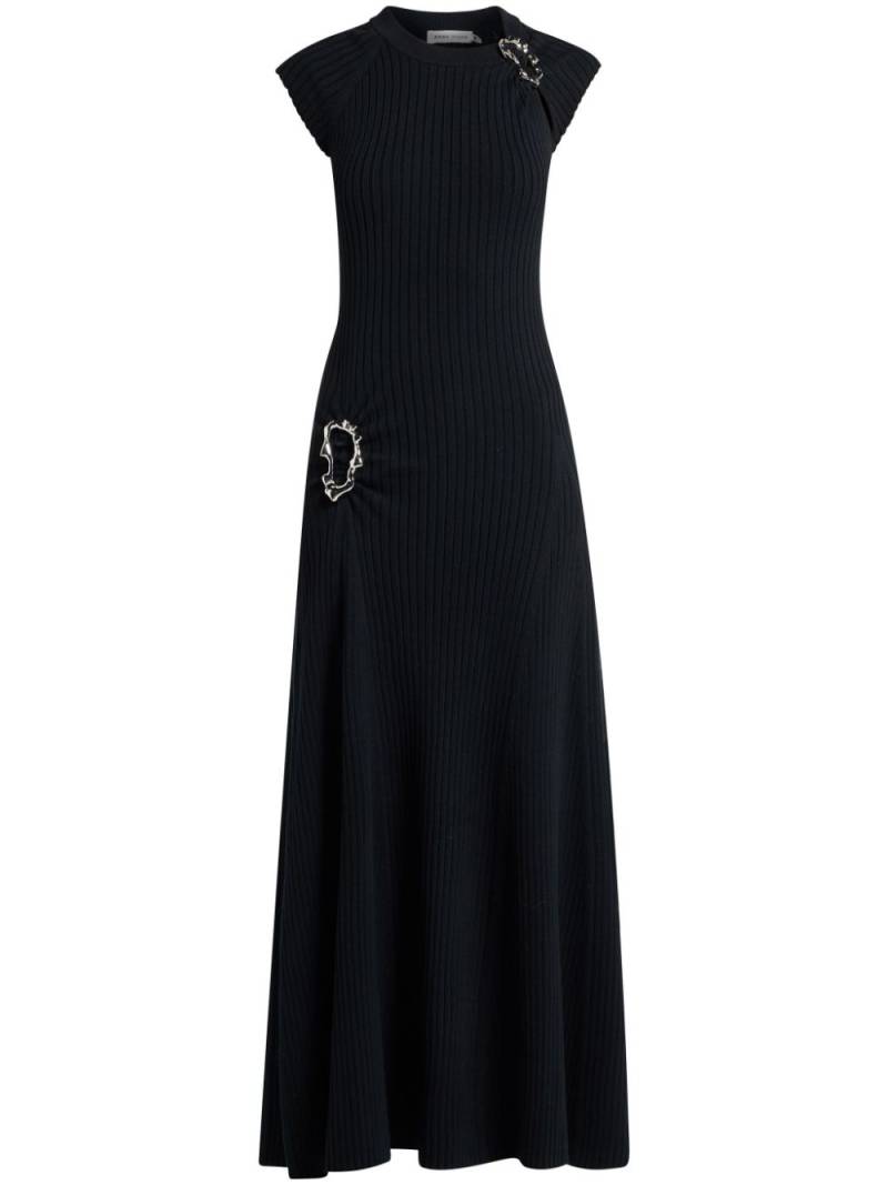 Anna Quan buckle-detail ribbed maxi dress - Black von Anna Quan