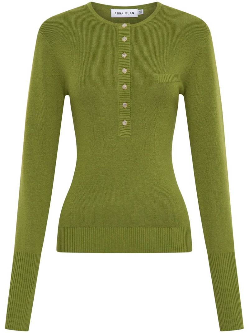 Anna Quan button-down collar t-shirt - Green von Anna Quan