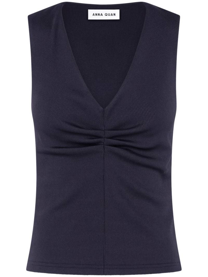 Anna Quan gathered V-neck sleeveless top - Grey von Anna Quan