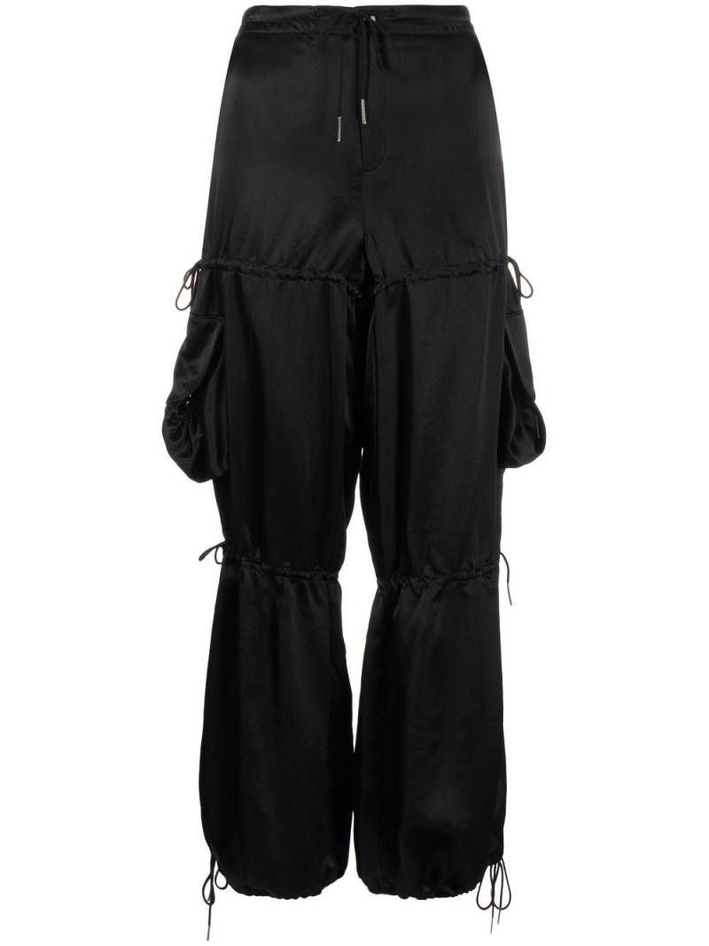 Anna Sui satin-finish pocket straight trousers - Black von Anna Sui