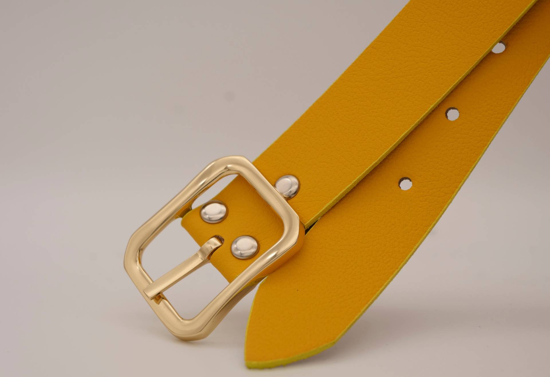 AnnaMatoni Ledergürtel, mit goldfarbenener Schliesse von AnnaMatoni