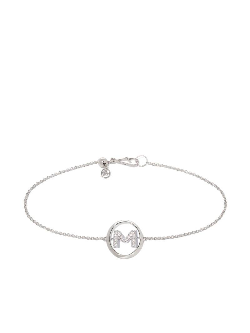 Annoushka 18kt white gold diamond Initial M bracelet - Silver von Annoushka