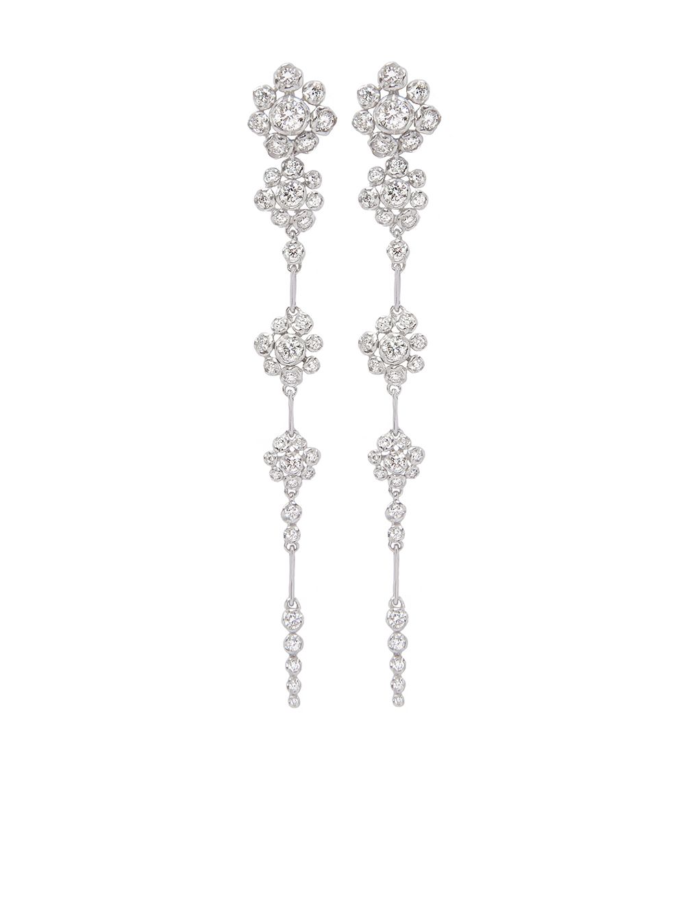 Annoushka 18kt white gold Marguerite diamond drop earrings - Silver von Annoushka