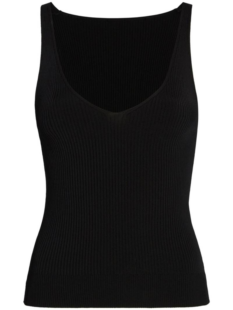 Another Tomorrow ribbed-knit tank top - Black von Another Tomorrow