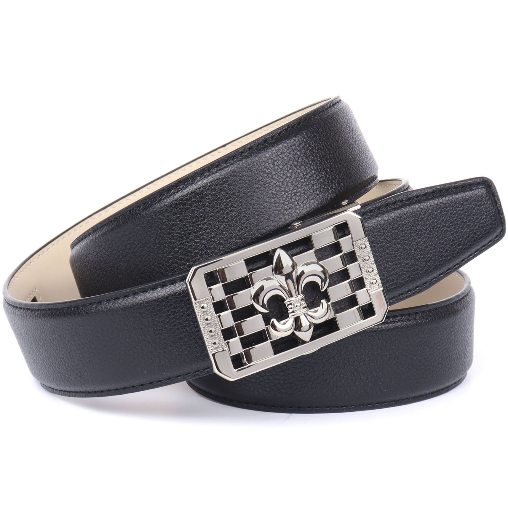 Anthoni Crown Ledergürtel, Schliesse mit Lilien-Motiv Anthoni Crown Ledergürtel, Schliesse mit Lilien-Motiv von Anthoni Crown