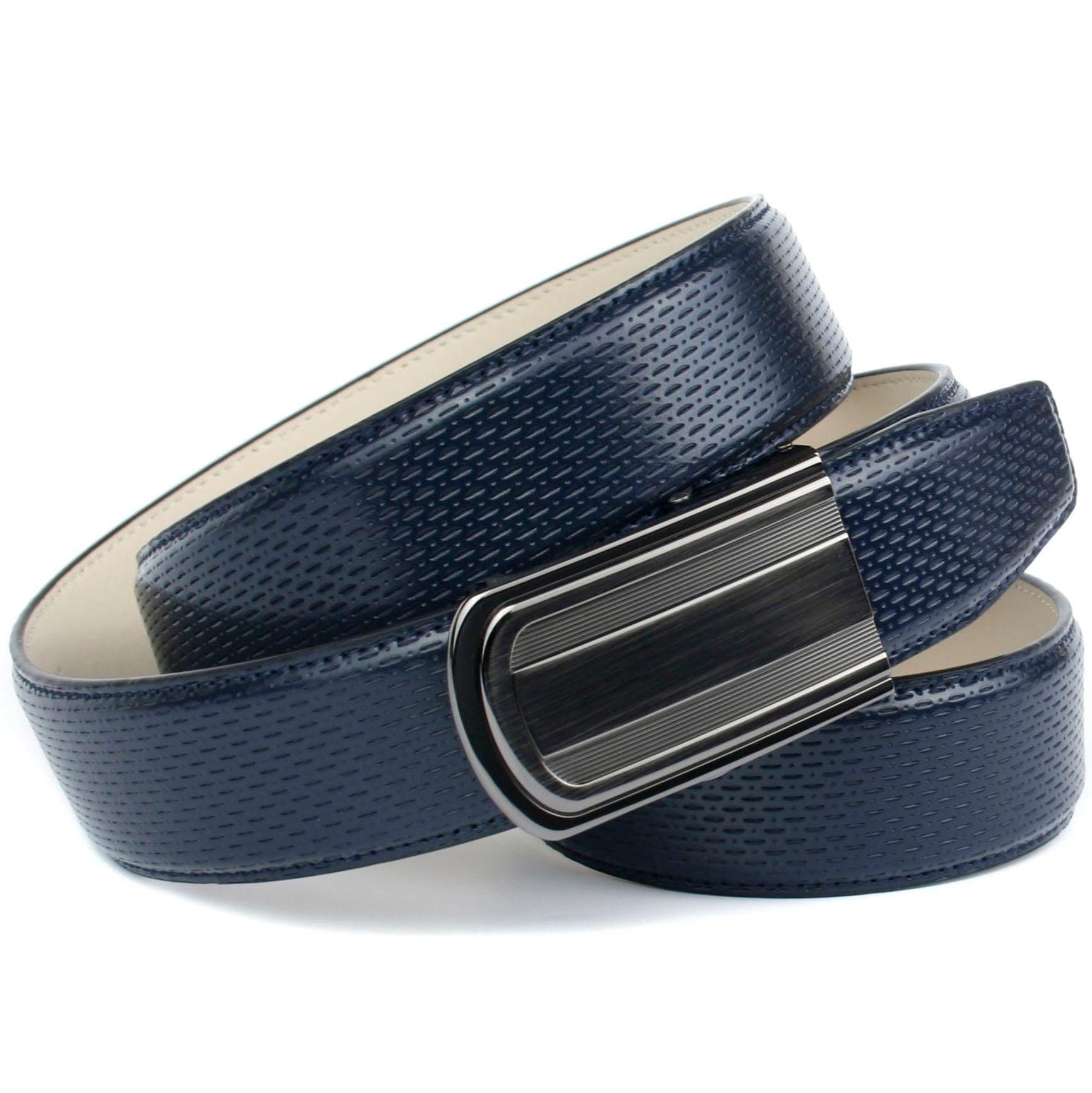 Anthoni Crown Ledergürtel, für blaue Schuhe mit perforiertem Leder von Anthoni Crown