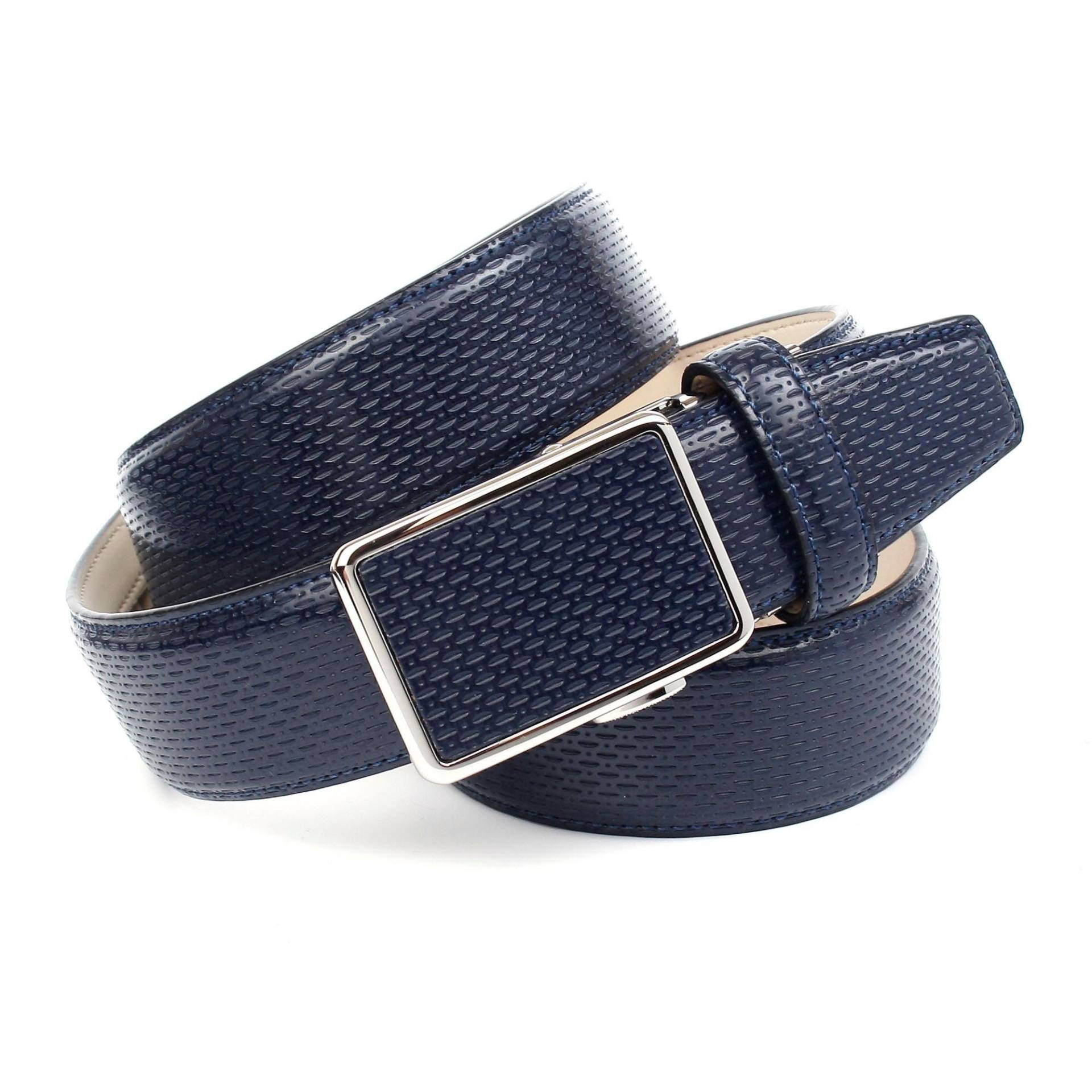 Anthoni Crown Ledergürtel, für blaue Schuhe mit perforiertem Leder von Anthoni Crown
