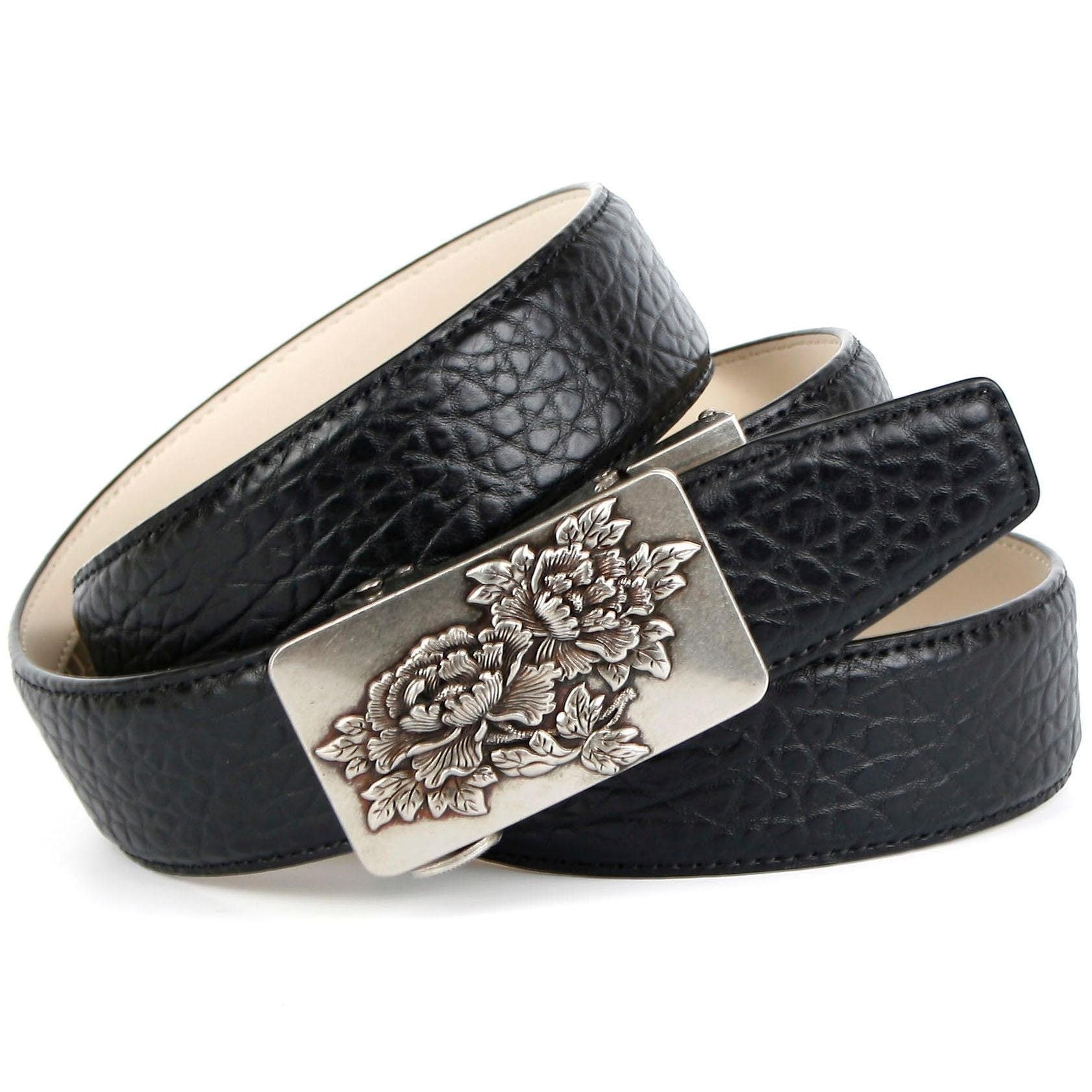 Anthoni Crown Ledergürtel, mit geprägt, Antike Schliesse mit floralem Motiv Anthoni Crown Ledergürtel, mit geprägt, Antike Schliesse mit floralem Motiv von Anthoni Crown