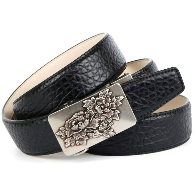 Anthoni Crown Ledergürtel, mit geprägt, Antike Schliesse mit floralem Motiv Anthoni Crown Ledergürtel, mit geprägt, Antike Schliesse mit floralem Motiv von Anthoni Crown