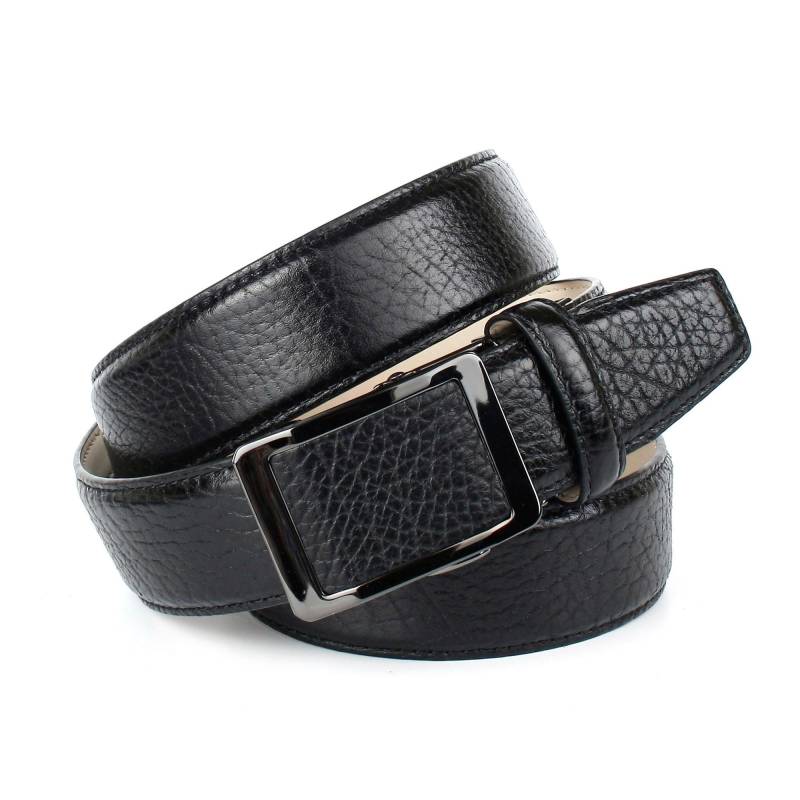 Anthoni Crown Ledergürtel, mit schwarzer glänzender Gürtelschliesse Anthoni Crown Ledergürtel, mit schwarzer glänzender Gürtelschliesse von Anthoni Crown
