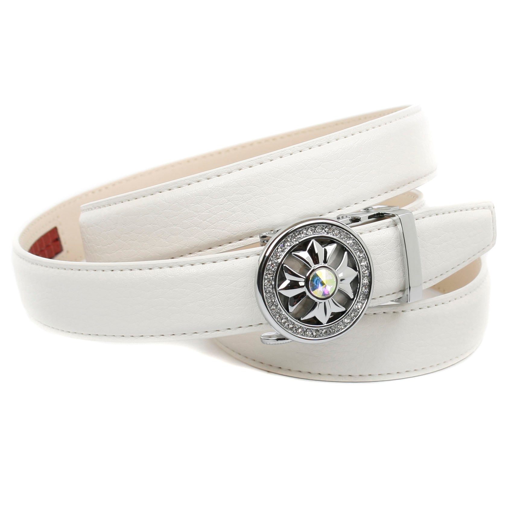 Anthoni Crown Ledergürtel, 2,4 cm femininer Ledergürtel in weiss Anthoni Crown Ledergürtel, 2,4 cm femininer Ledergürtel in weiss von Anthoni Crown
