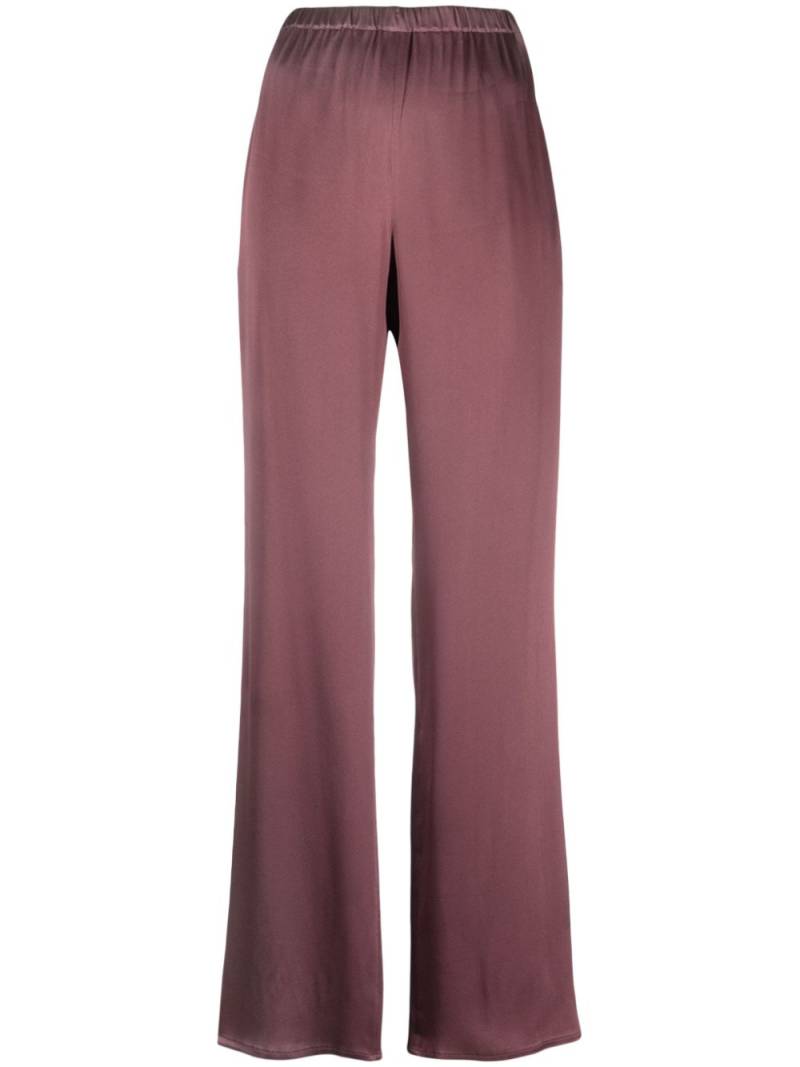 Antonelli Rapolano silk-satin wide-leg trousers - Purple von Antonelli