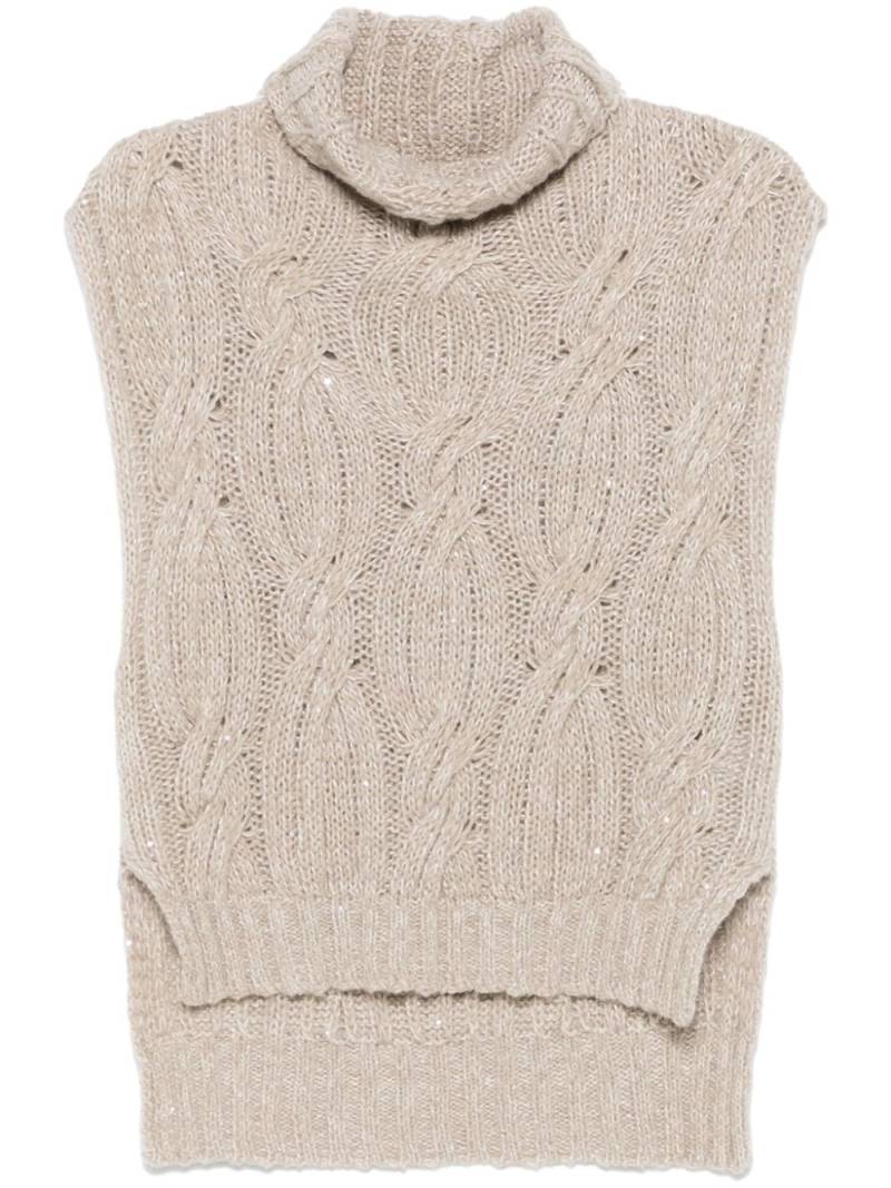 Antonelli Ridolfo knitted top - Neutrals von Antonelli