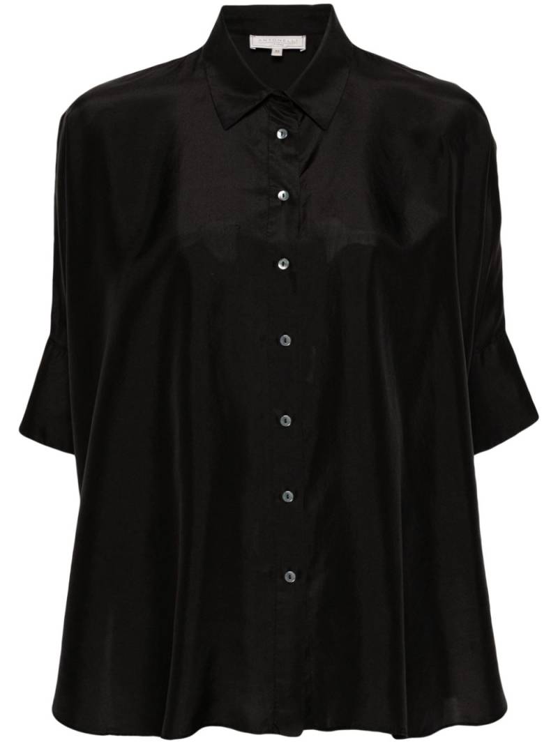 Antonelli classic-collar silk shirt - Black von Antonelli