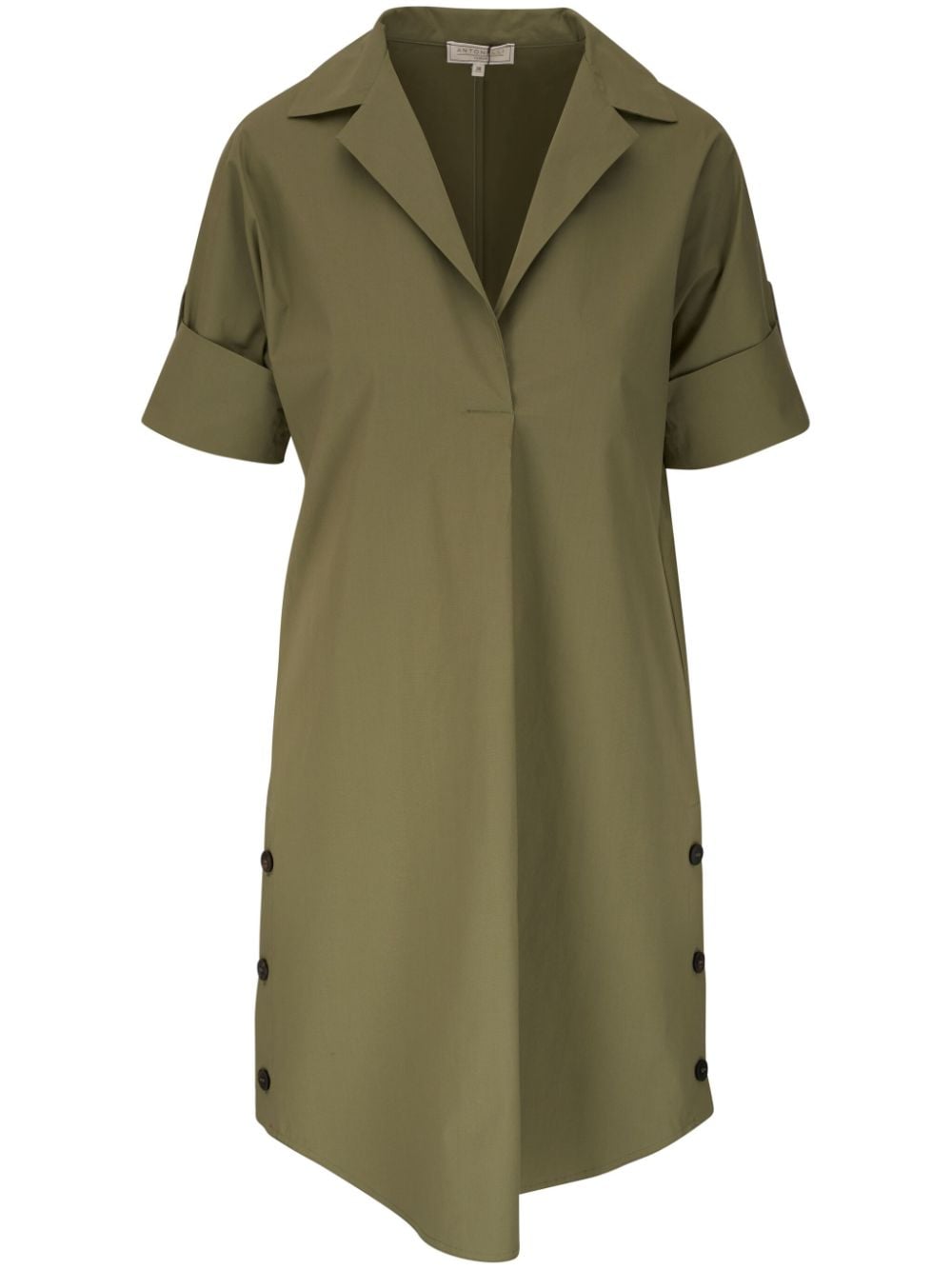 Antonelli cotton mini shirt dress - Green von Antonelli