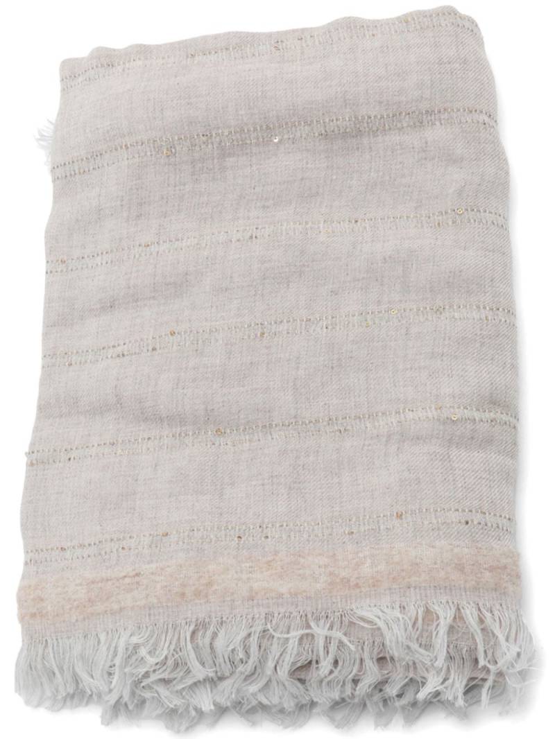 Antonelli fine-knit scarf - Neutrals von Antonelli