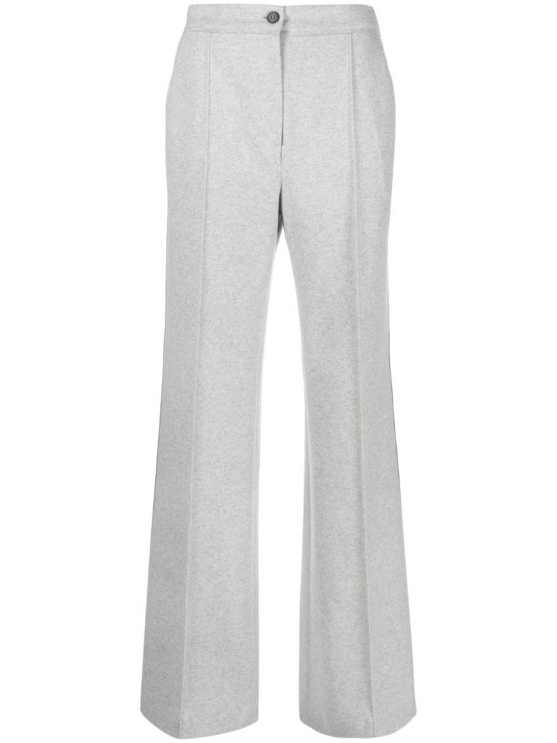 Antonelli high-waist straight-leg trousers - Grey von Antonelli