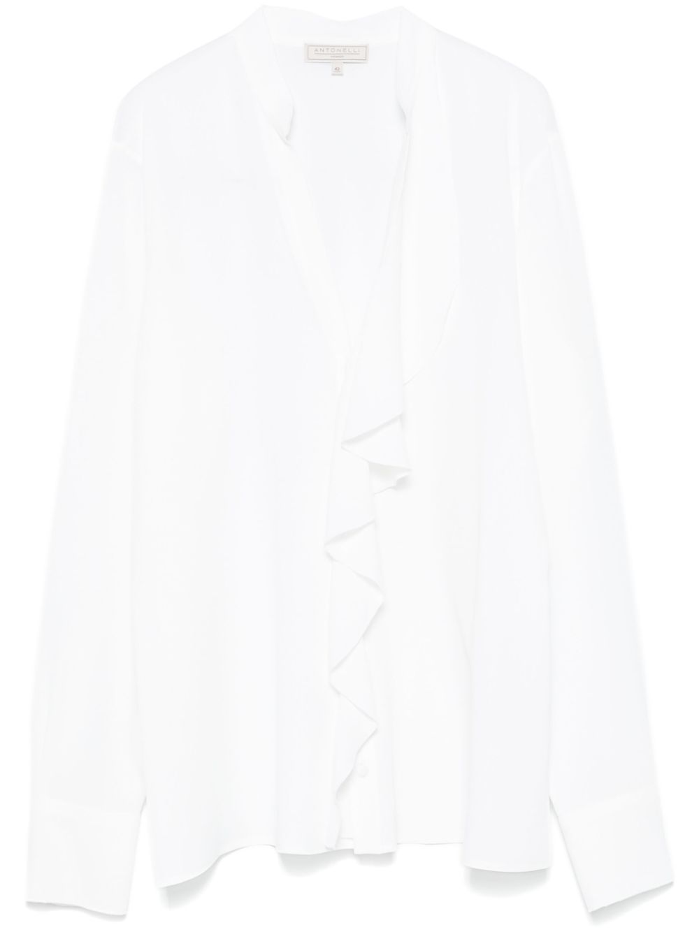 Antonelli ruffled shirt - White von Antonelli