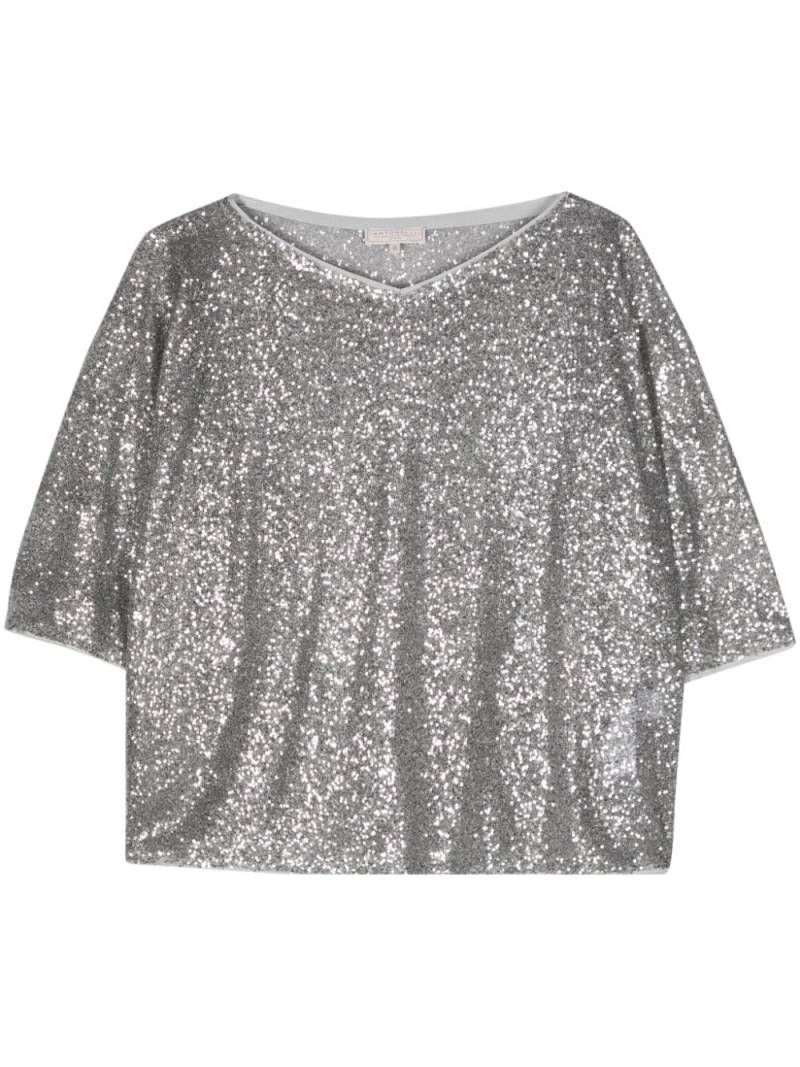 Antonelli sequin-embellished T-shirt - Silver von Antonelli