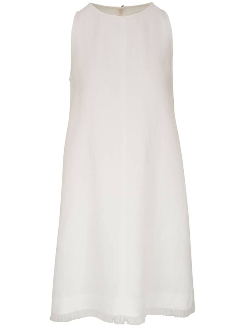 Antonelli sleeveless frayed midi dress - White von Antonelli