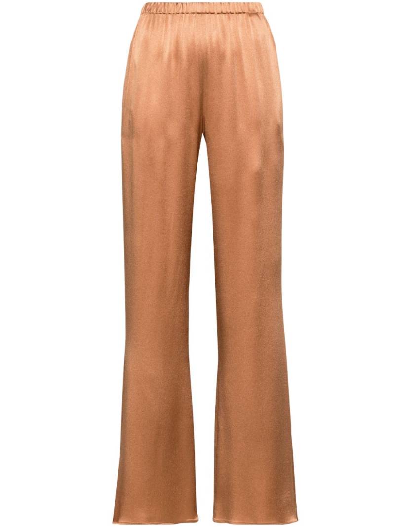 Antonelli straight-leg satin trousers - Brown von Antonelli