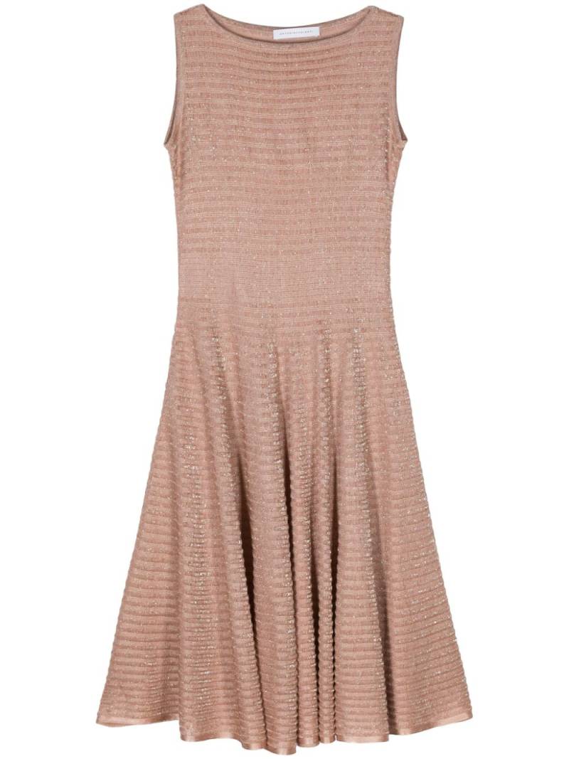 Antonino Valenti ribbed lurex midi dress - Pink von Antonino Valenti